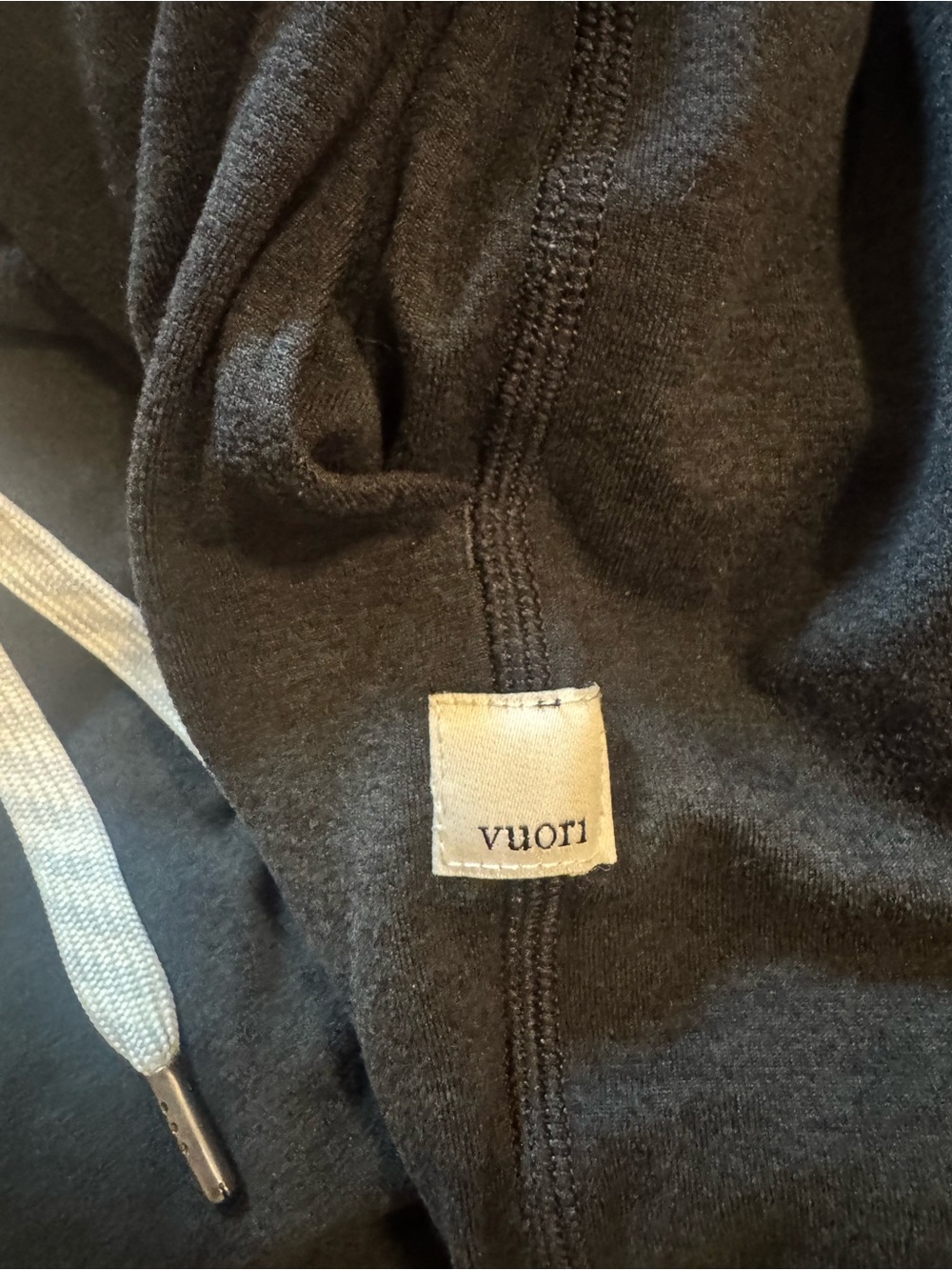 Vuori Black/charcoal Track Joggers with White Drawstring - Picture 4 of 4